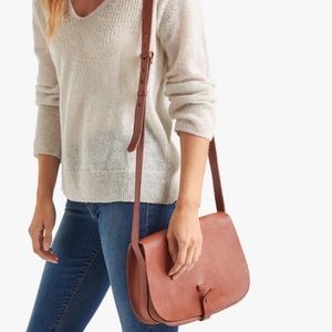 Lucky Brand | Leather The Point Satchel Purse in Cognac
